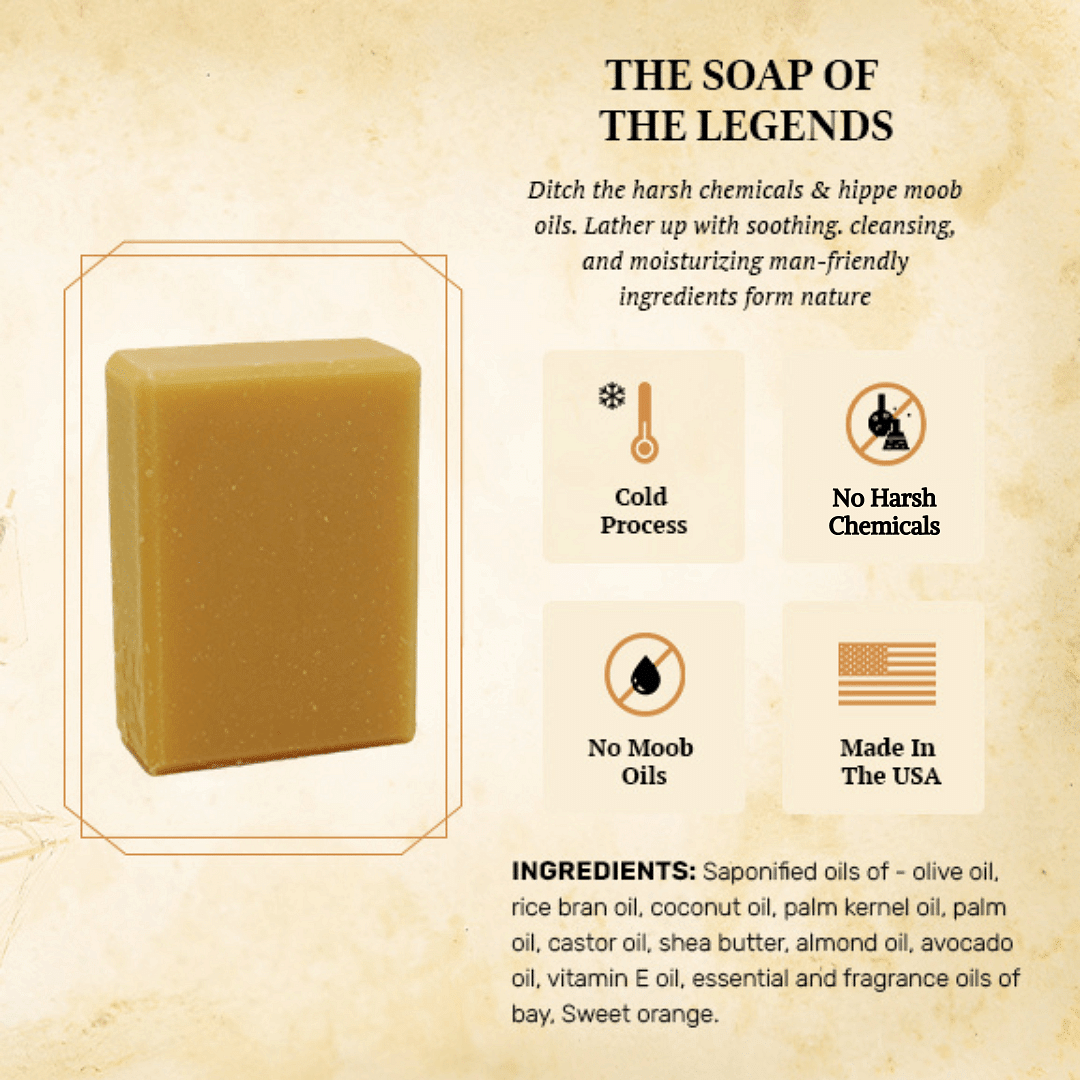 Bay Rum Natural Cold Process Soap Bar