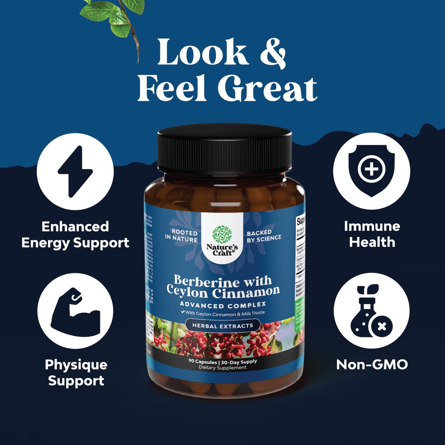 Berberine with Ceylon Cinnamon 1200mg per serving