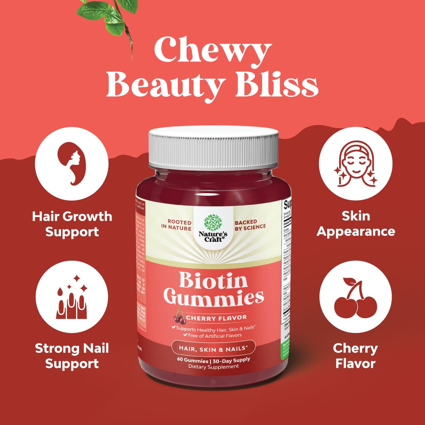 Biotin Gummies 5000mcg per serving