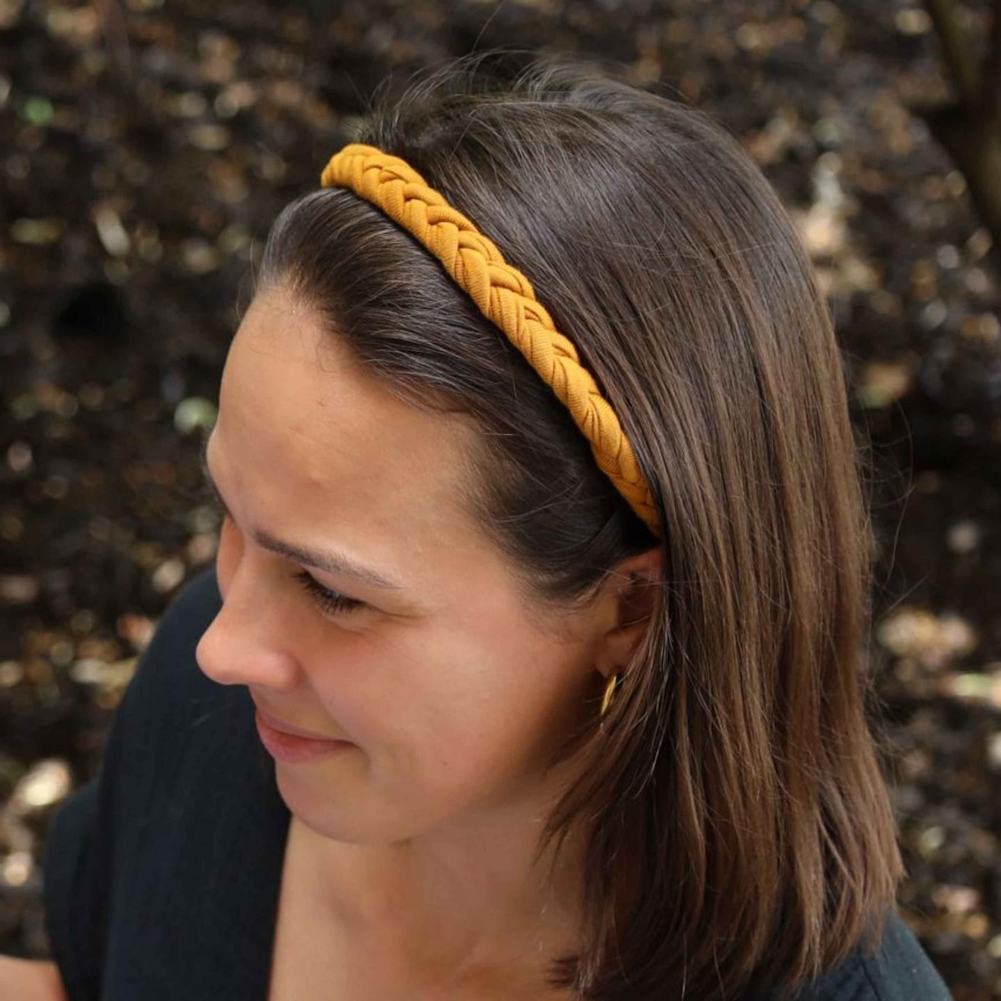 Braided Headband Mustard Small