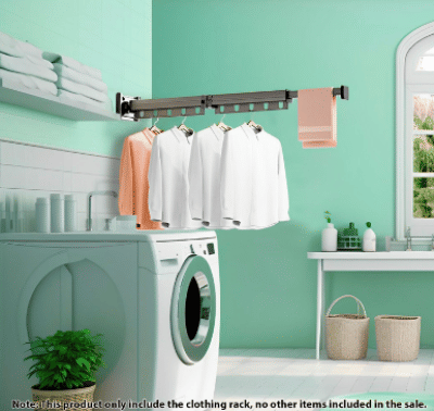 SOGA 93.2cm Wall-Mounted Clothing Dry Rack