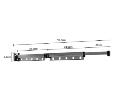 SOGA 93.2cm Wall-Mounted Clothing Dry Rack