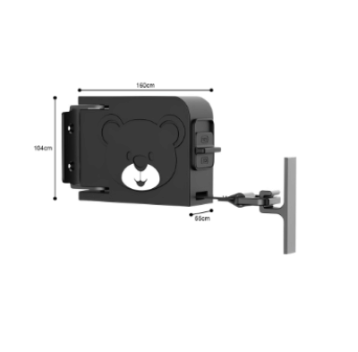 SOGA 160mm Wall-Mounted Clothes Line Dry Rack Black