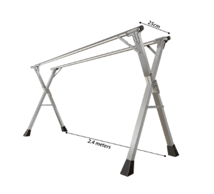 SOGA 2.4m Portable Standing Clothes Drying Rack