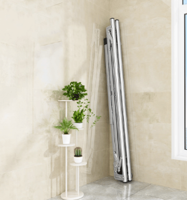 SOGA 2.0m Portable Standing Clothes Drying Rack 3 Poles