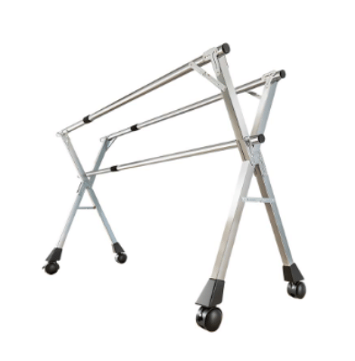 SOGA 2.4m Portable Standing Clothes Drying Rack with Wheels