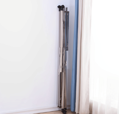 SOGA 2.4m Portable Standing Clothes Drying Rack with Wheels