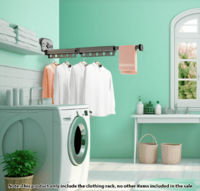 SOGA 93.2cm Wall-Mounted Clothing Dry Rack Retractable