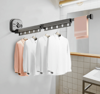 SOGA 93.2cm Wall-Mounted Clothing Dry Rack Retractable
