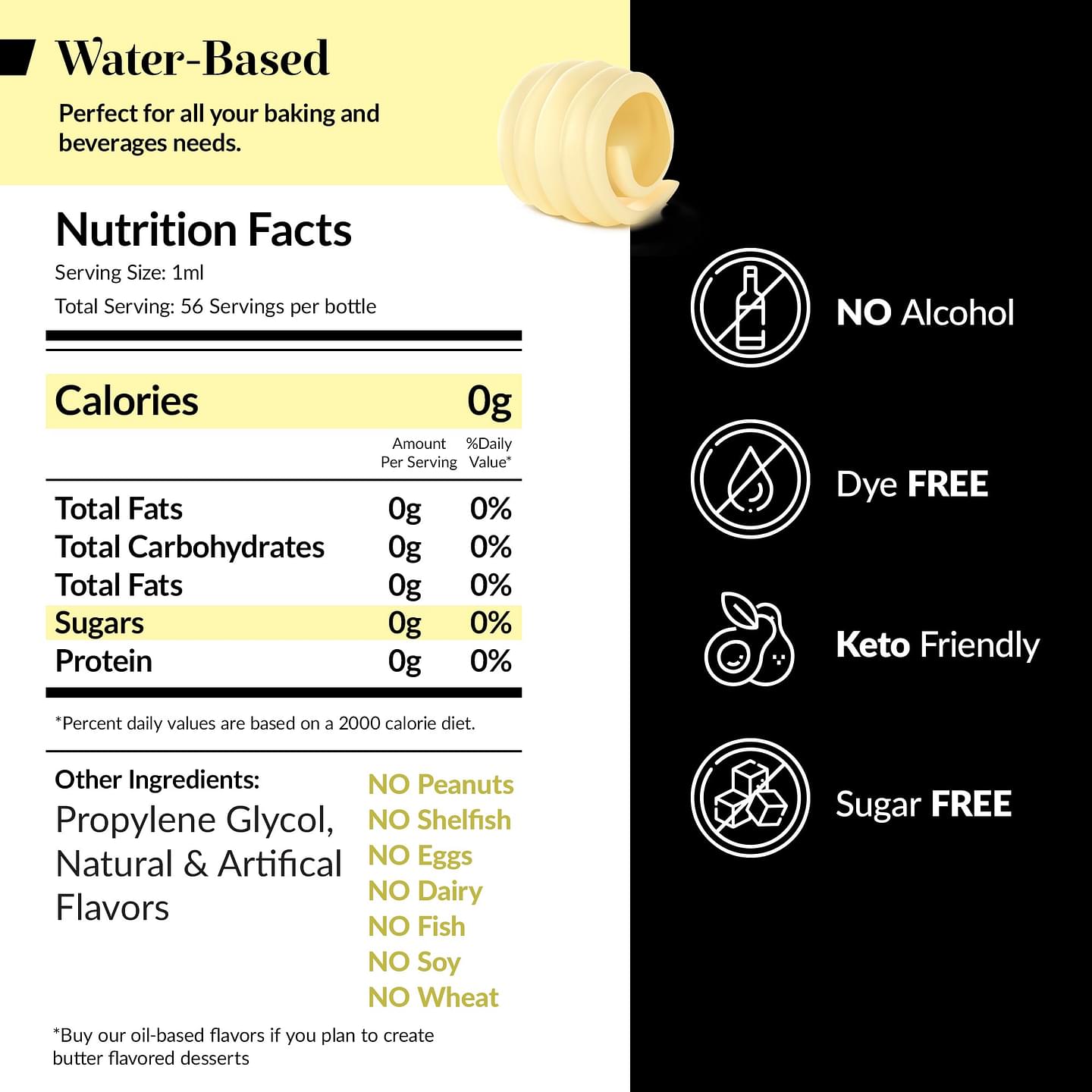 Butter Extract - Sugar & Fat-Free Water Soluble