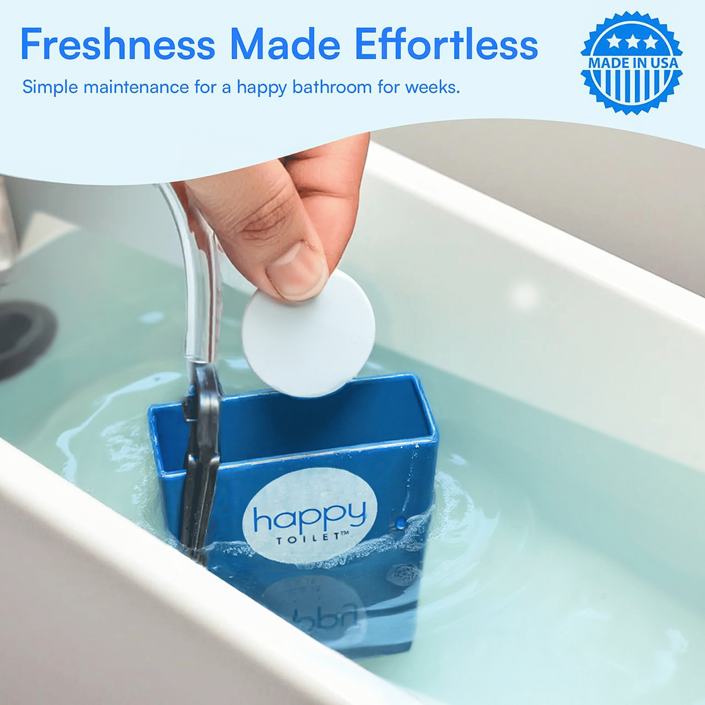 LIMITED TIME OFFER: Buy 2 Happy Toilet Cleaner™ Devices - Kohler Compatible, Get 1 Free Happy Tablet Pack!