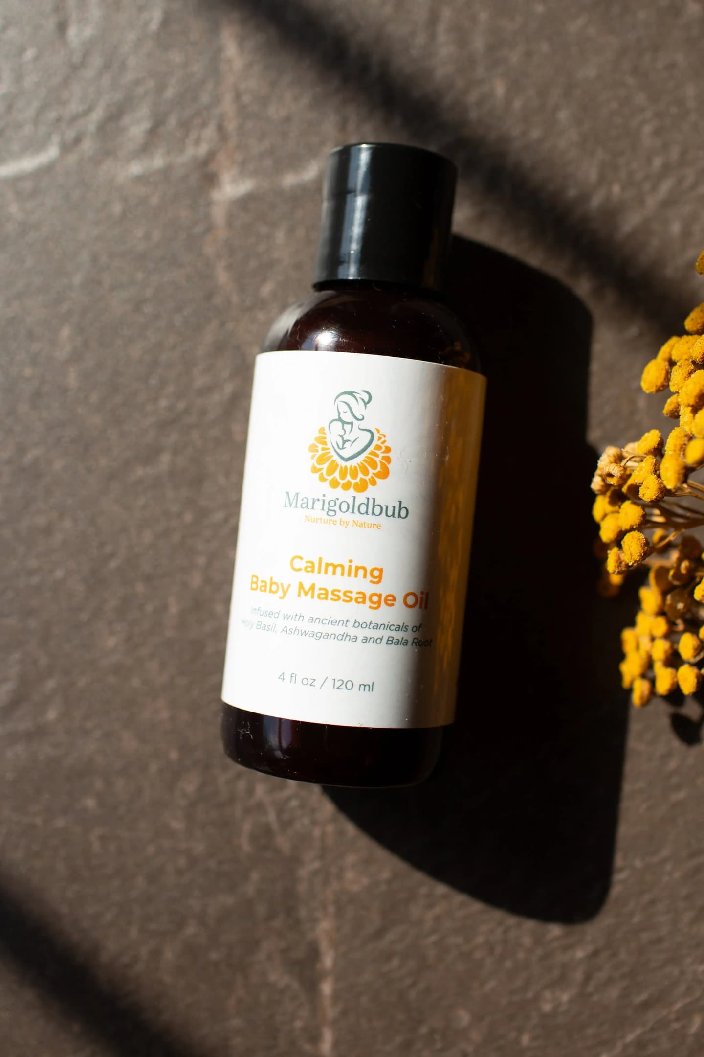 Calming Baby Massage Oil Lightweight Baby Oil with Sesame Oil, Ashwagandha & Lavender