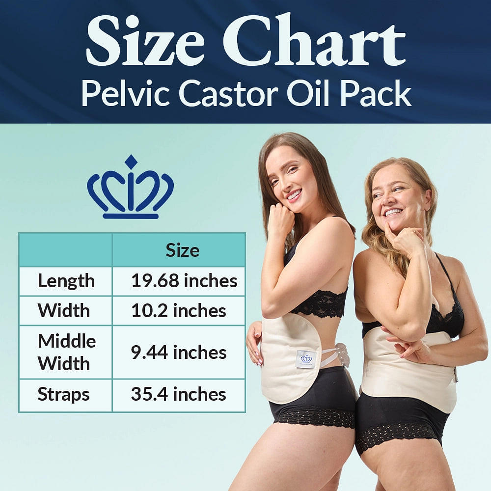 Castor Oil Pack Bundle for Pelvis