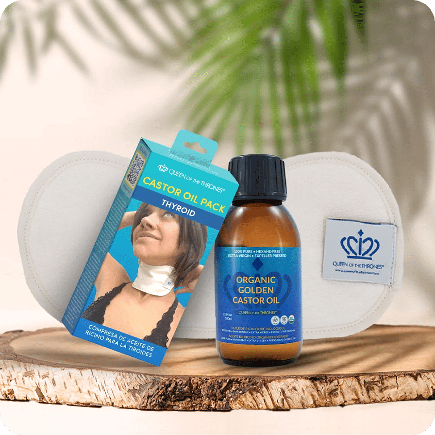 Castor Oil Pack Kit for Thyroid