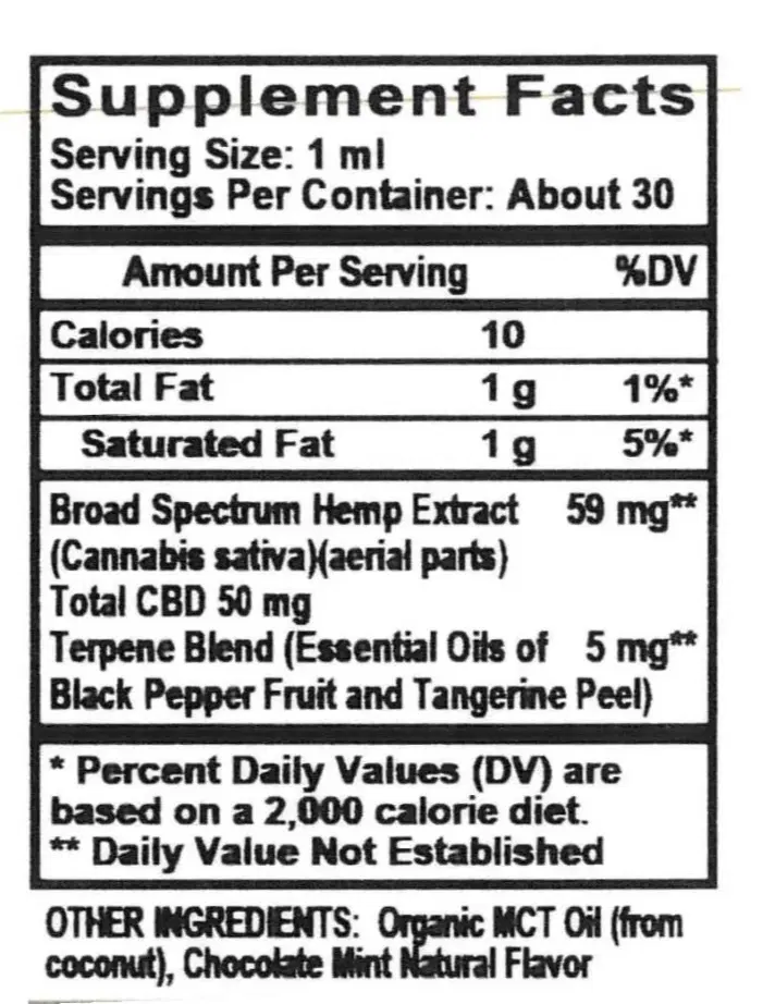 CBD - Chocolate Mint | 1 fl oz | Relaxation & Focus Tonic, Broad-Spectrum, No THC