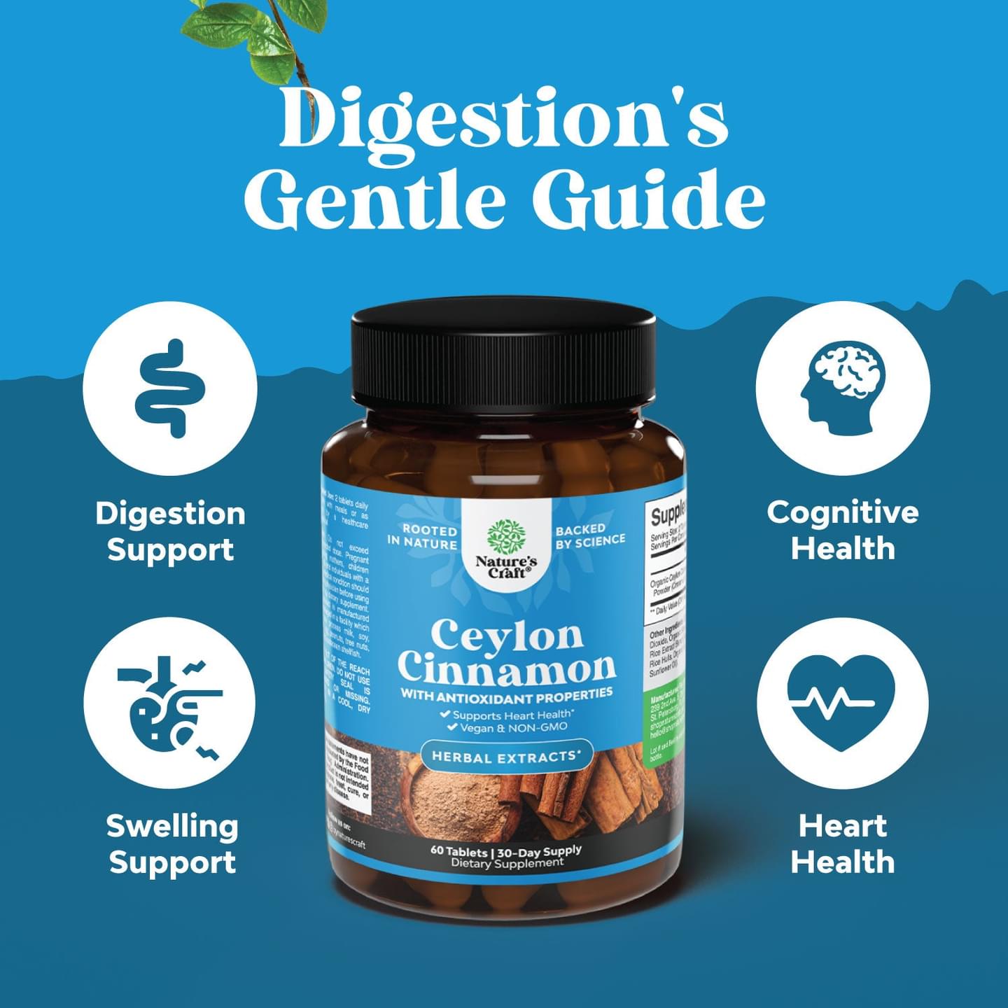 Ceylon Cinnamon 1000mg per serving