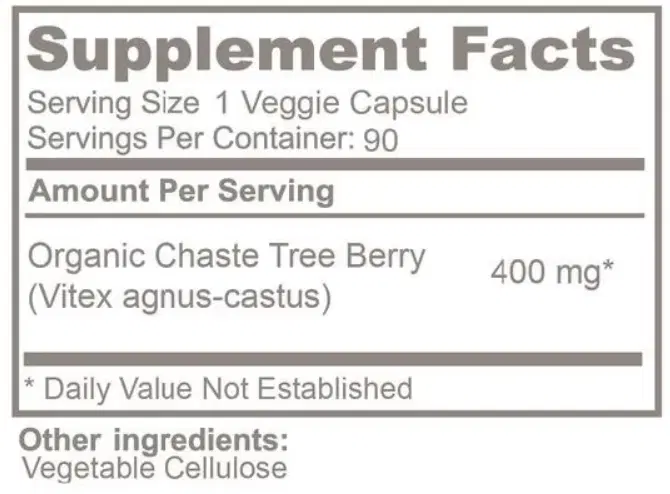 Chaste Tree Powder | 90 Count | (Vitex Agnus-Castus) – Hormone Balance, PMS Relief & Menopause Support