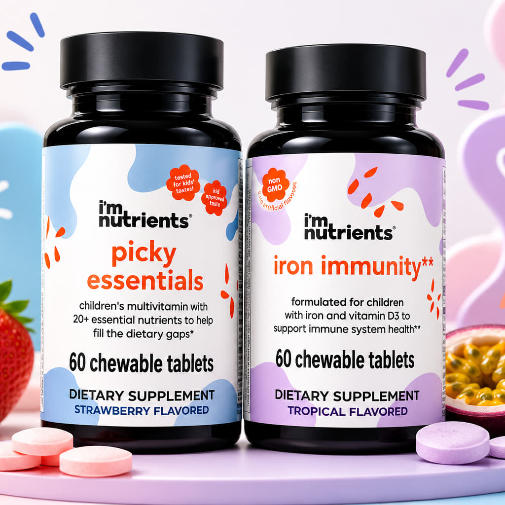Picky Essentials + Iron Immunity Bundle – Complete Daily Nutrition and Immune Support for Growing Kids