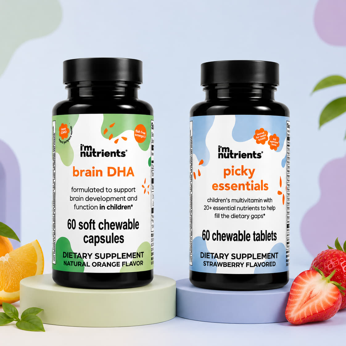 Picky Essentials + Brain DHA Bundle – Daily Multivitamin and Omega-3 Brain Support for Growing Kids