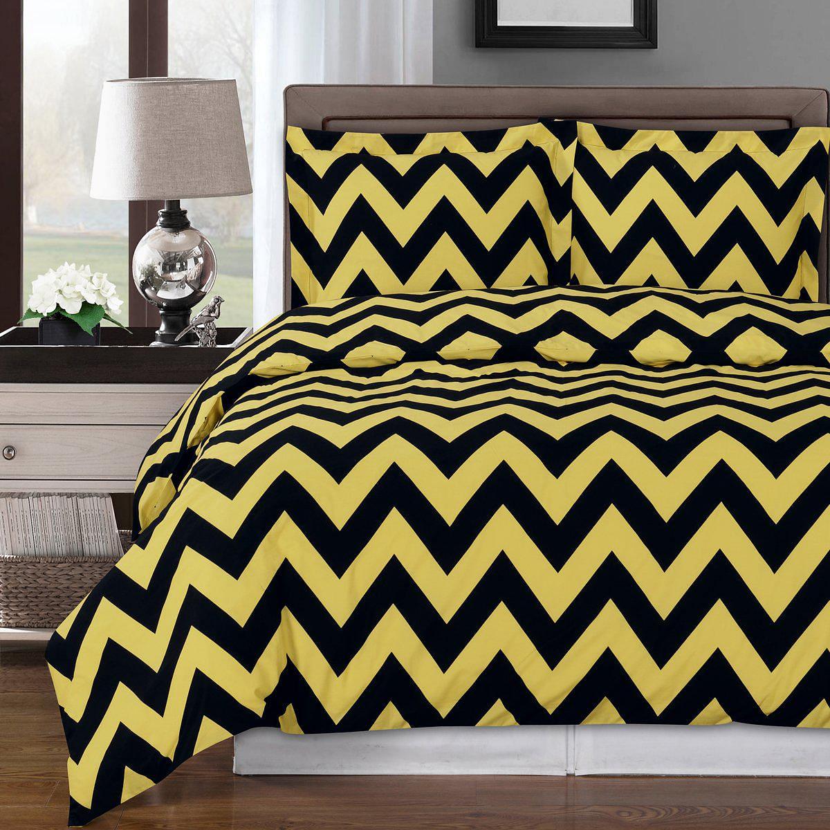 Chevron Combed Cotton Duvet Cover Set