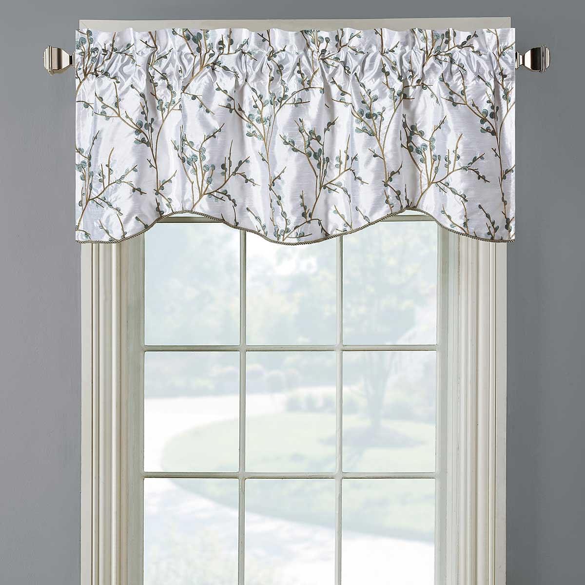 Chloe Lined Embroidered Valance 52" W X 17" L (Single)