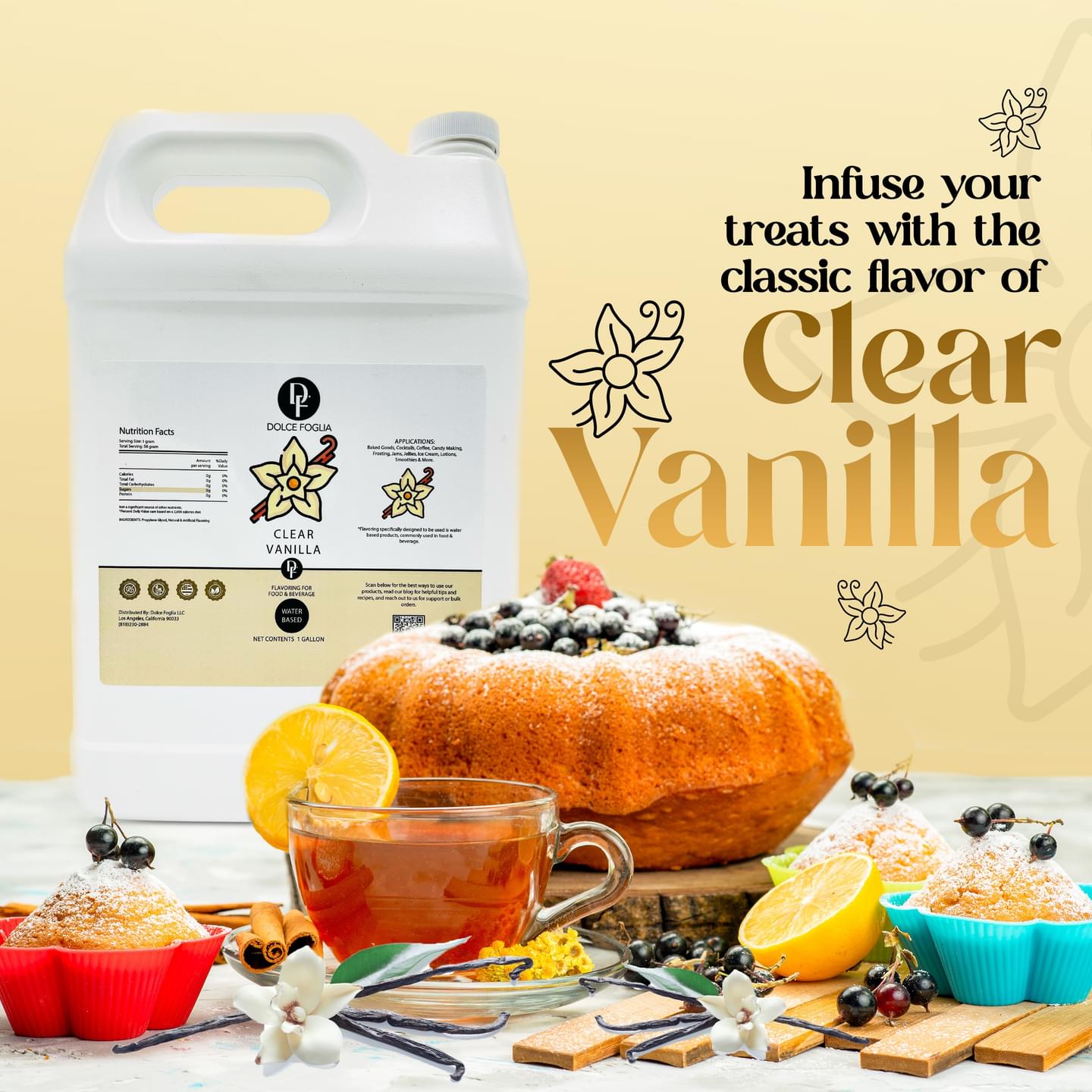 Clear Vanilla Flavoring Water Soluble