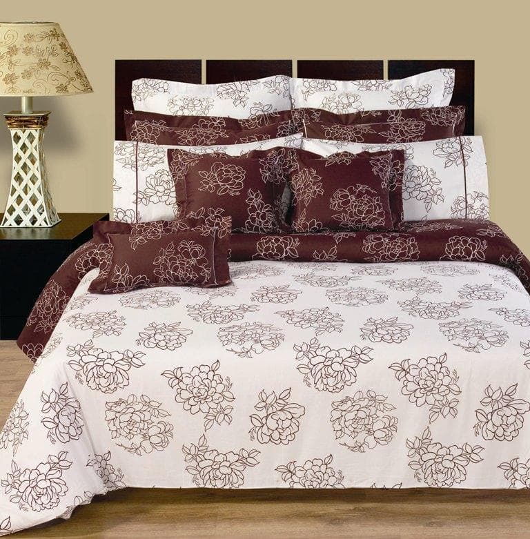 Cloverdale 11-PC Duvet Cover & Sheet Set Reversible 100% Cotton Bedding Set