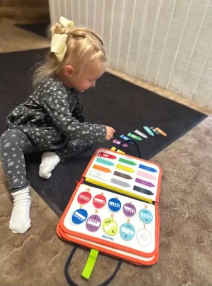 CoCoCore - Toddler Busy Book - Interactive Quiet Book for Toddlers with Velcro, Zipper & Button Activities - Learning Book for Ages 1-4