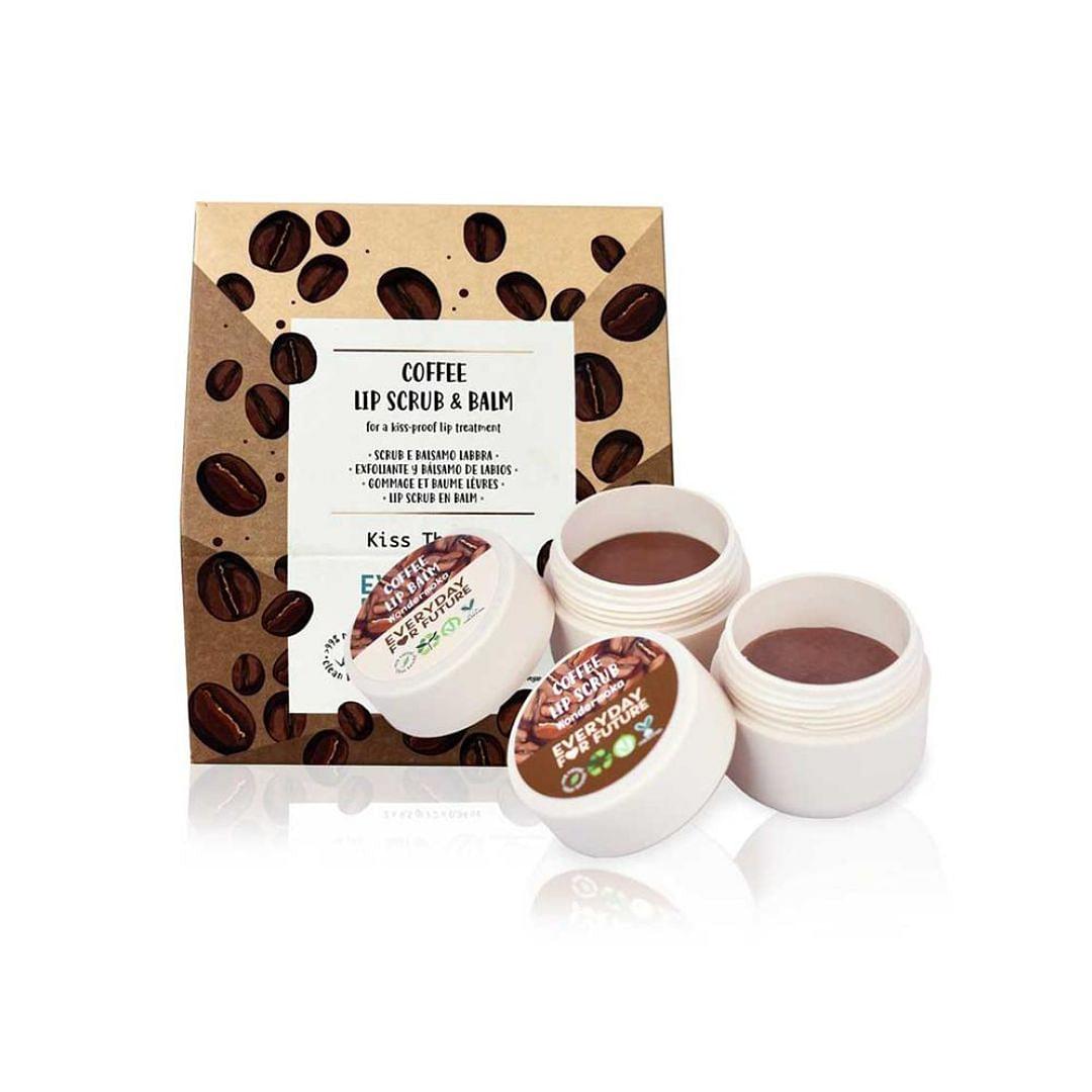 Coffee Lip Scrub & Lip Balm Kit, Moisturizing image