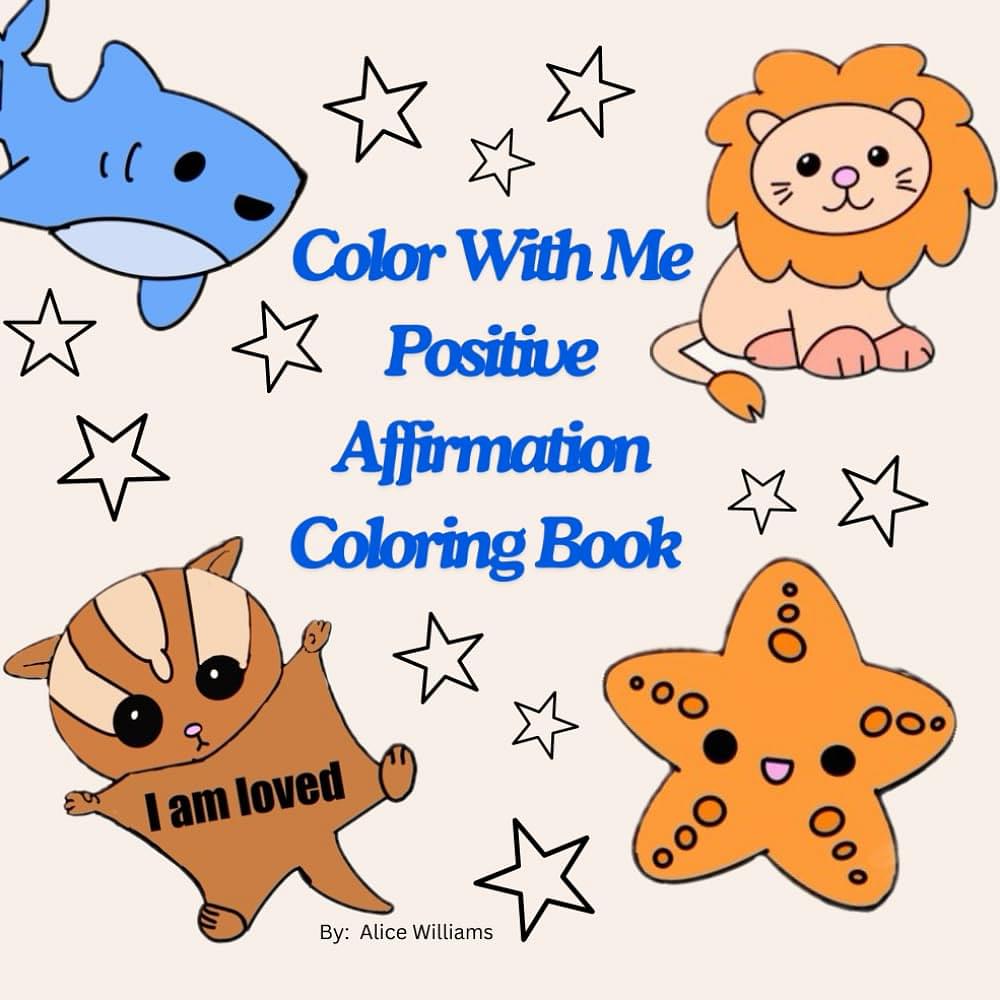 Color With Me Positive Affirmation Coloring Book