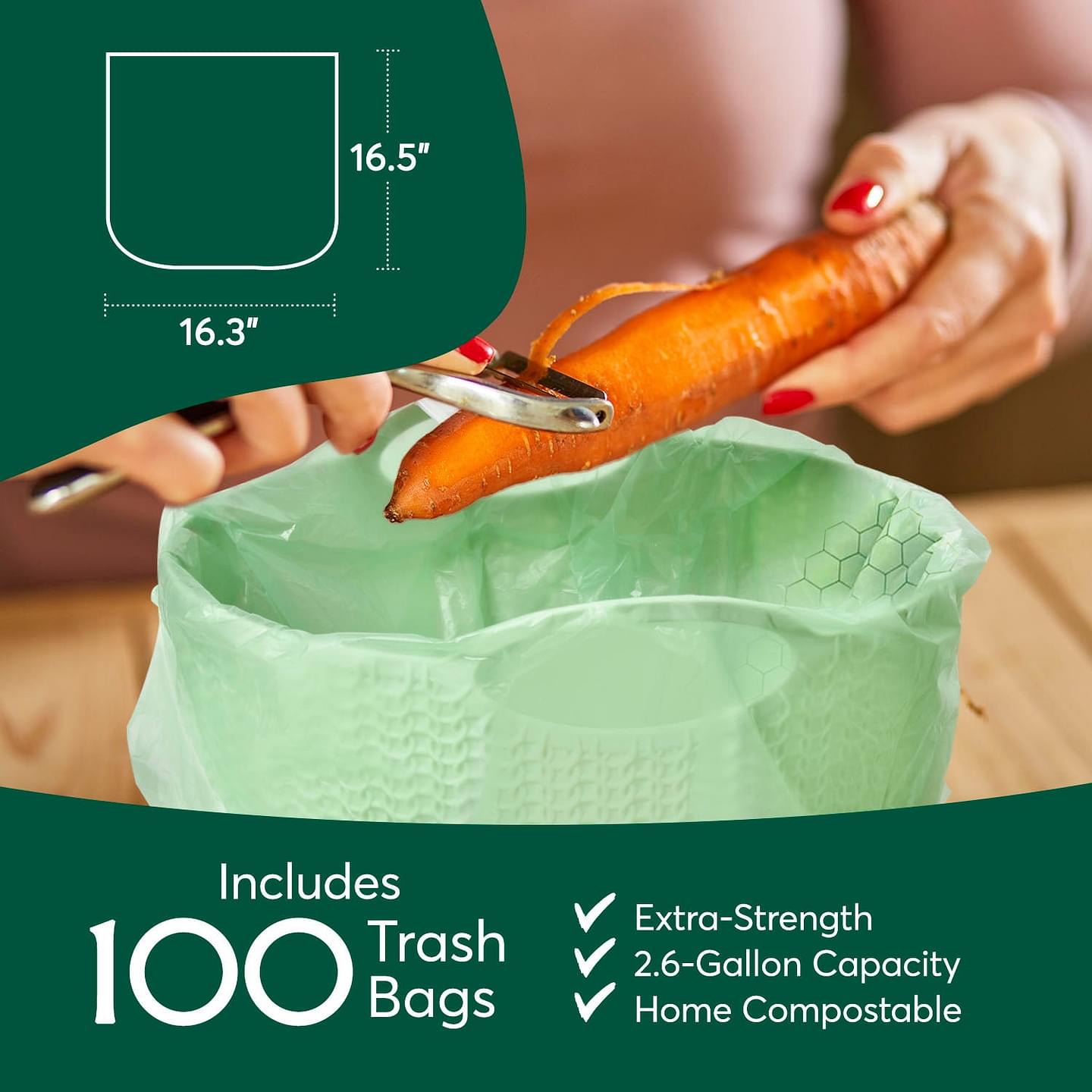 Compostable* 2.6-Gallon Trash Bags