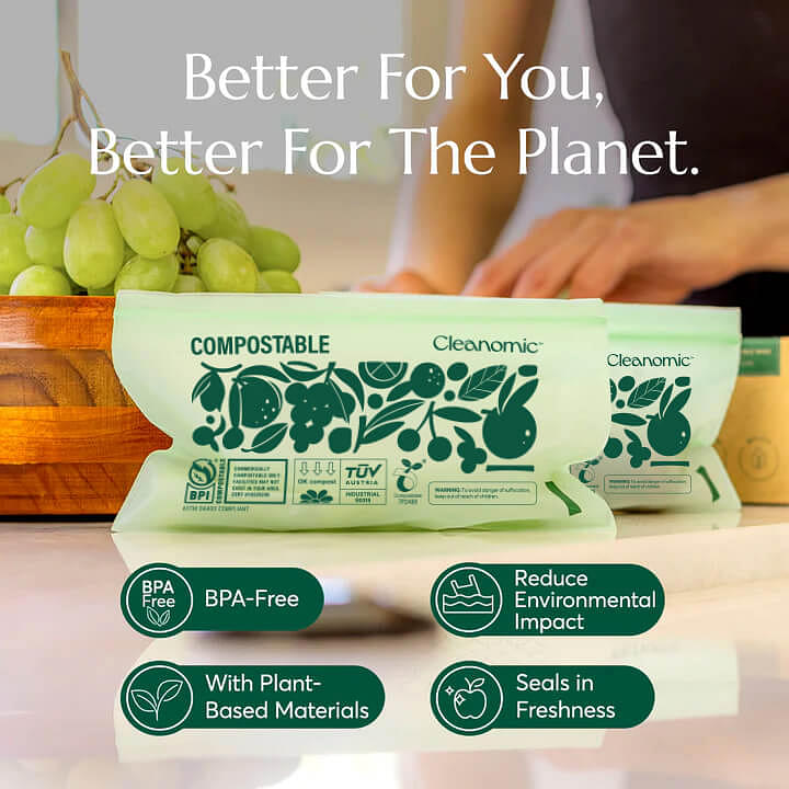 Compostable* Zip Snack Bags