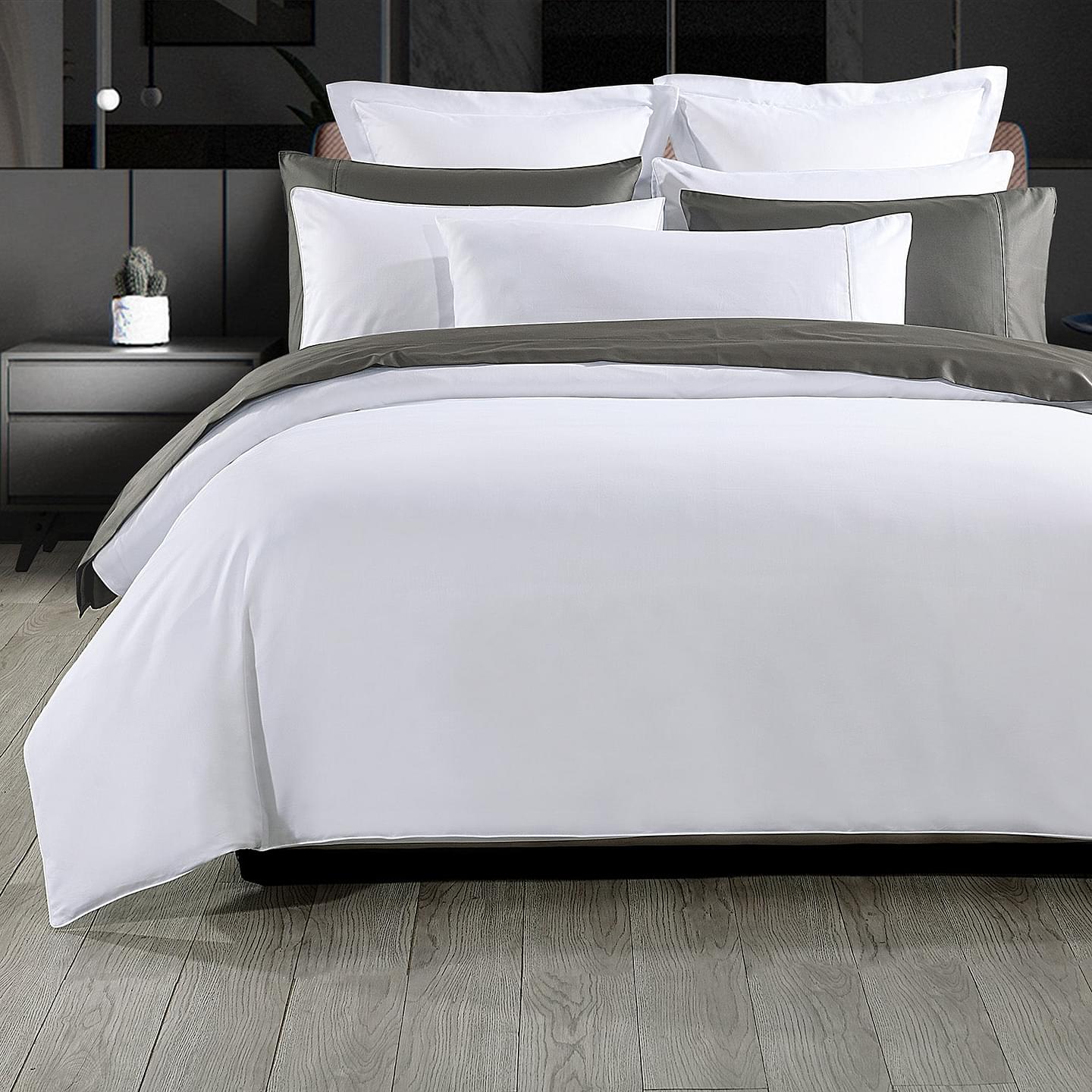 Cool & Crisp Percale Cotton Duvet Cover Set - Made in USA