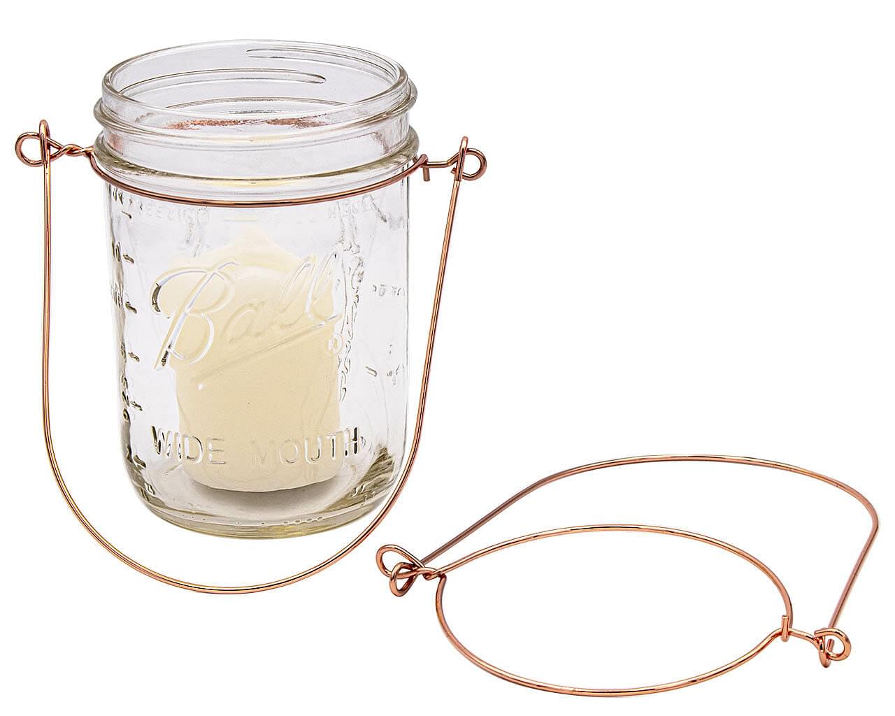 Copper Wire Handles for Mason Jars 6 Pack