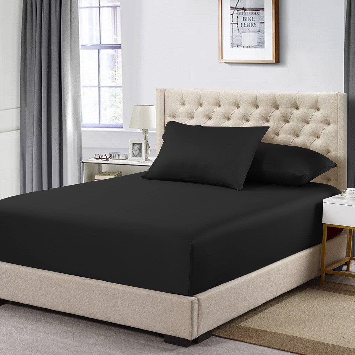 Cotton Fitted Sheet Only - Solid 600 Thread Count
