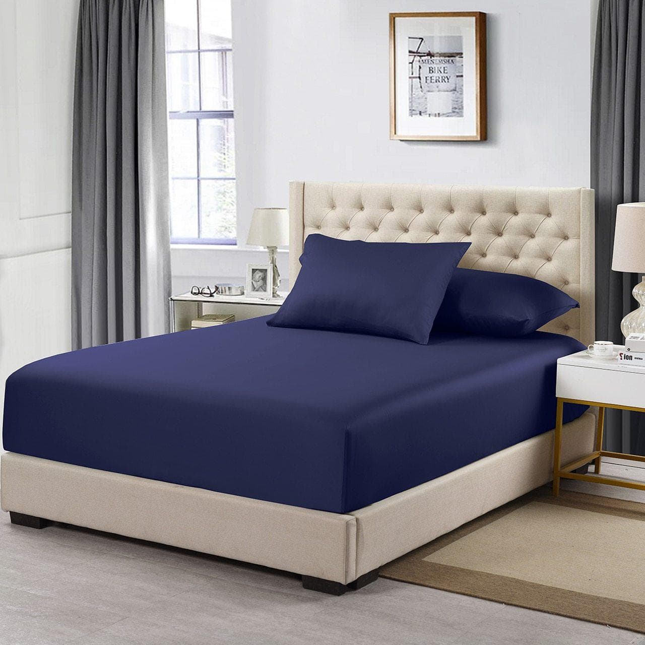 Cotton Fitted Sheet Only - Solid 600 Thread Count