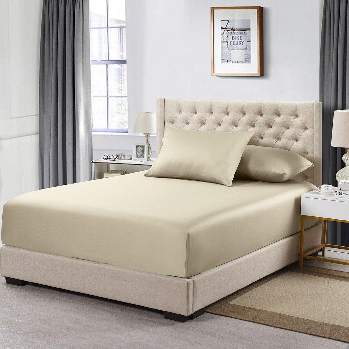 Cotton Fitted Sheet Only - Solid 600 Thread Count
