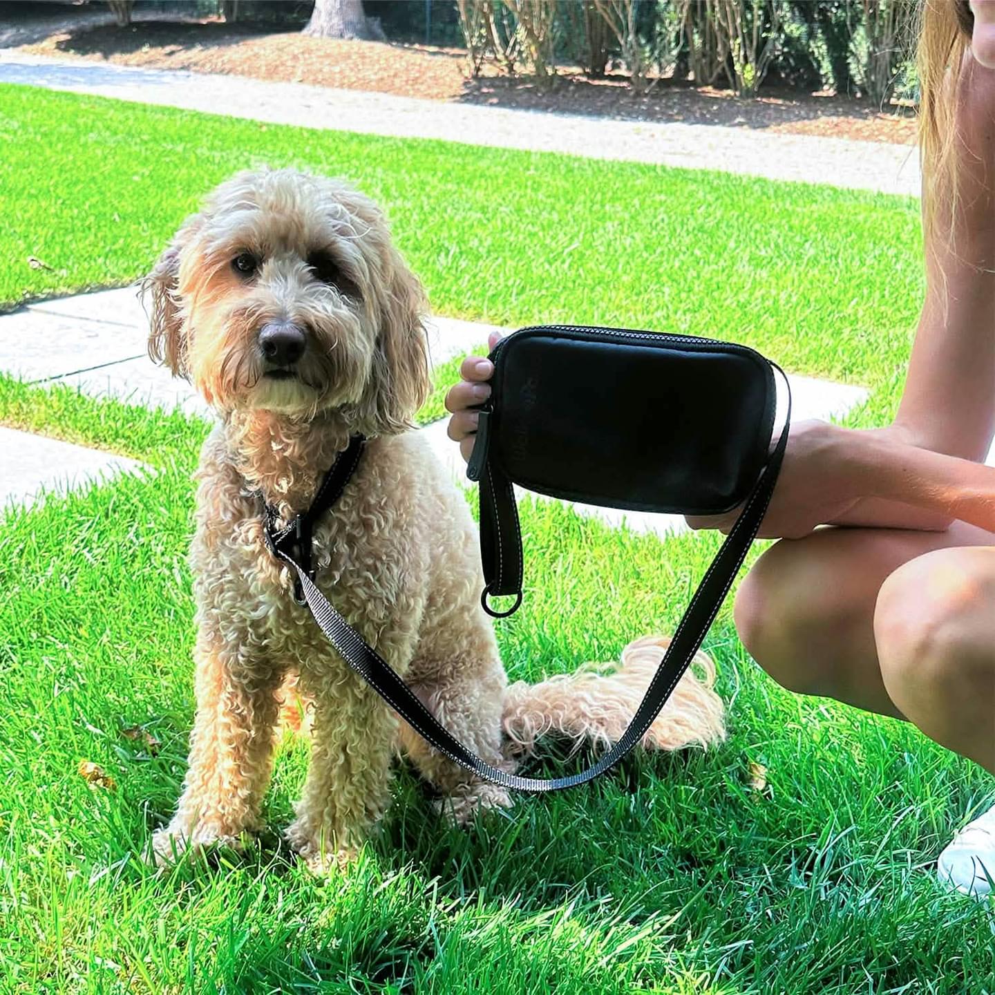 Cross Body Dog Walking Bag with Convertable Leash