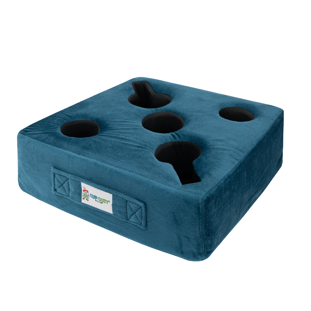 Cup Cozy Pillow 5 Hole Teal