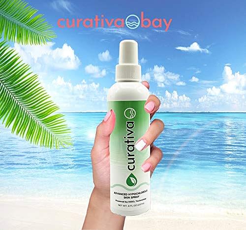 Curativa Bay - .02% Hypochlorous Skin Spray for Clear Skin - New Bundle - 8 Oz Mist Plus 16 Oz Refill (24 Oz)