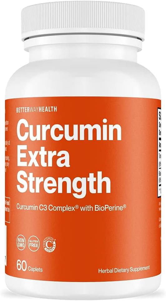 Curcumin Extra Strength - Turmeric Curcumin C3 Complex + BioPerine - 1000mg 60 Caplets
