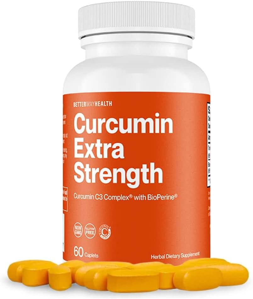 Curcumin Extra Strength - Turmeric Curcumin C3 Complex + BioPerine - 1000mg 60 Caplets