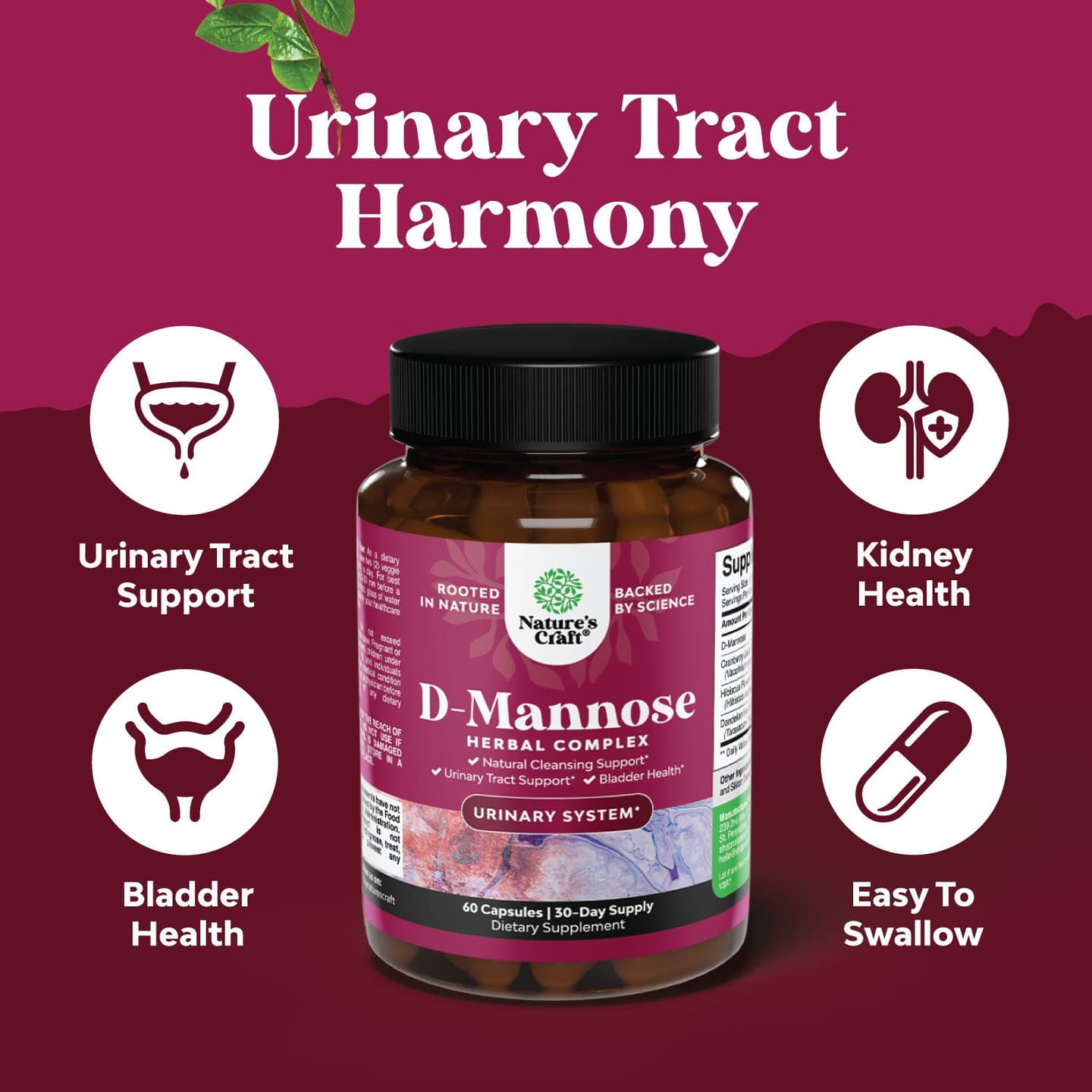 D Mannose 1000mg per serving