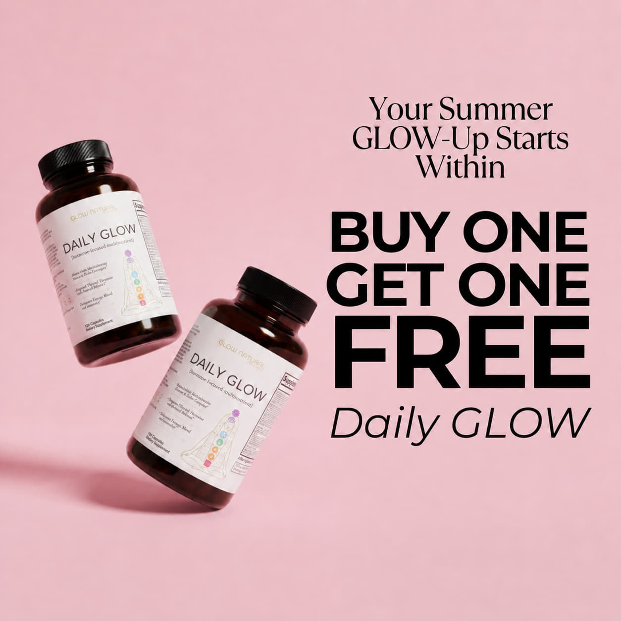 Daily GLOW | Buy 1, Get 1 Free! | Women’s All-in-One Multivitamin for Thyroid, Adrenal, Hormone & Immune Support