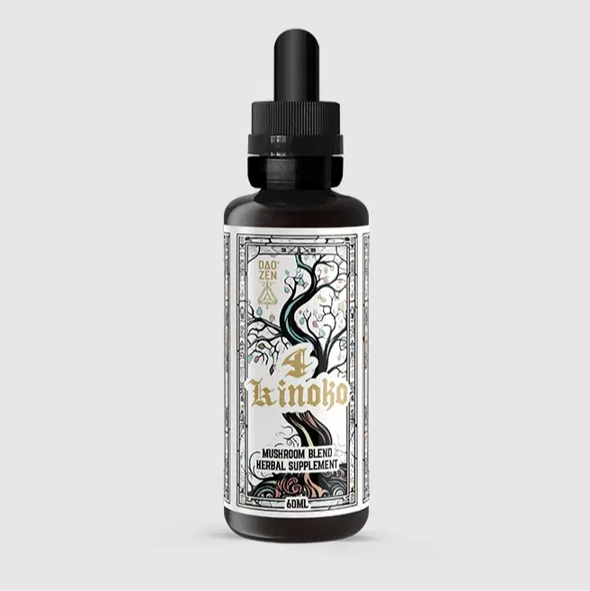 DaoZen - 4 Kinoko - Four-Mushroom Superfood Tincture (Reishi, Lion’s Mane, Cordyceps, Chaga) for Energy & Wellness