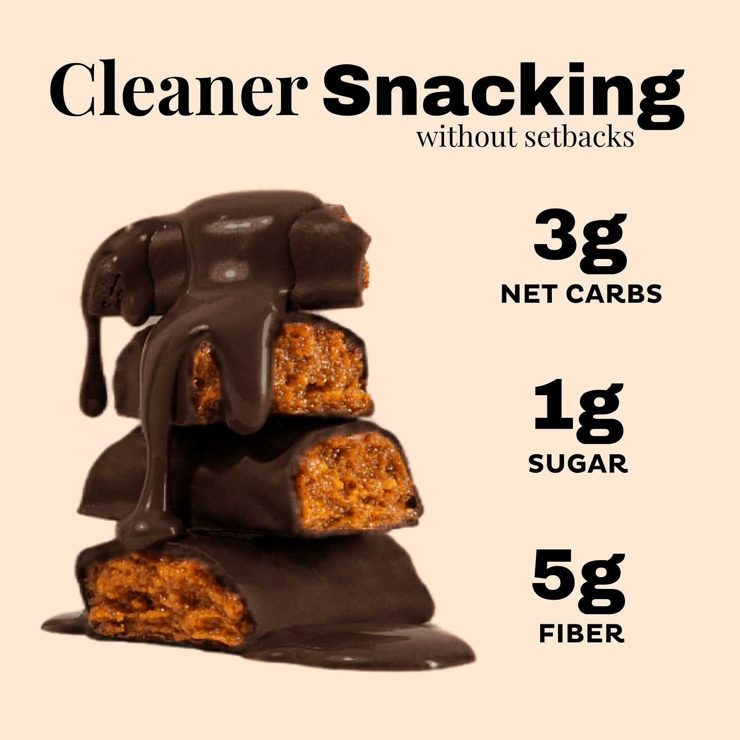 Dark Chocolate Peanut Butter Caramel Crunch (Keto | Vegan)