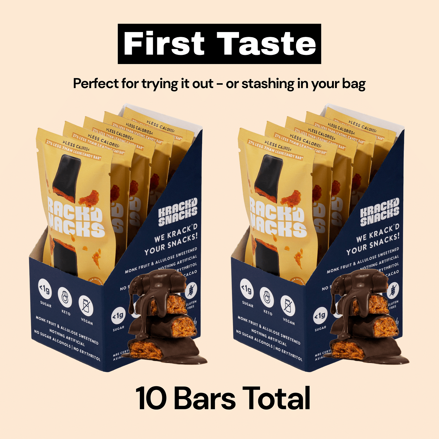 Dark Chocolate Peanut Butter Caramel Crunch (Keto | Vegan)
