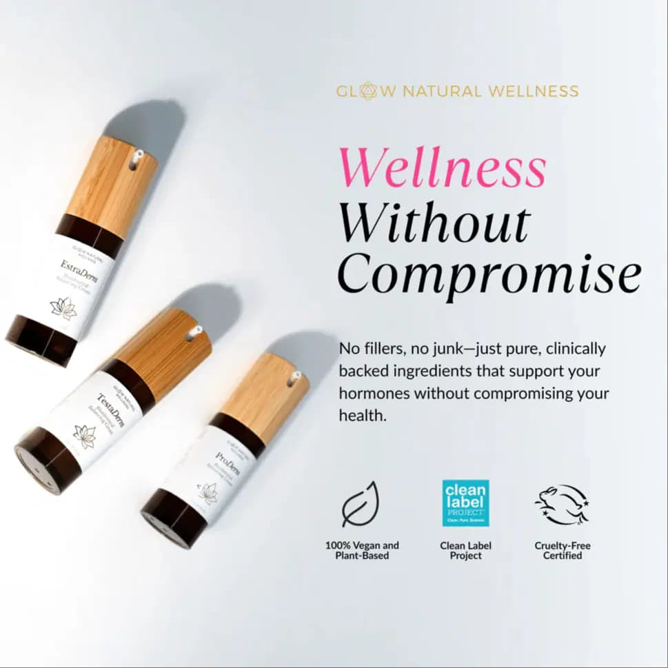Clean Hormones Derm 3 Pack Bundle - Plant-Based Hormone Support Cream Collection for Daily Wellness