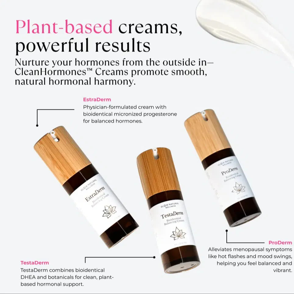 Clean Hormones Derm 3 Pack Bundle - Plant-Based Hormone Support Cream Collection for Daily Wellness