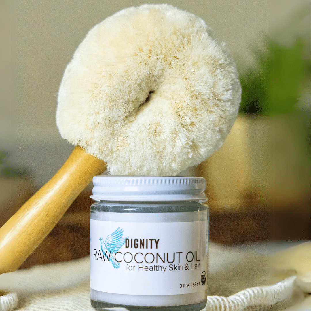 Detox Dry Brush Kit: Dry Body Brush and Raw Coconut Oil